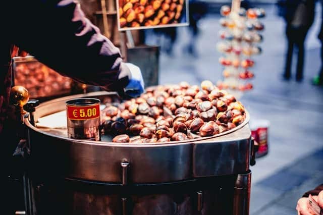 English grammar comparatives, photo of nuts on NYC streets